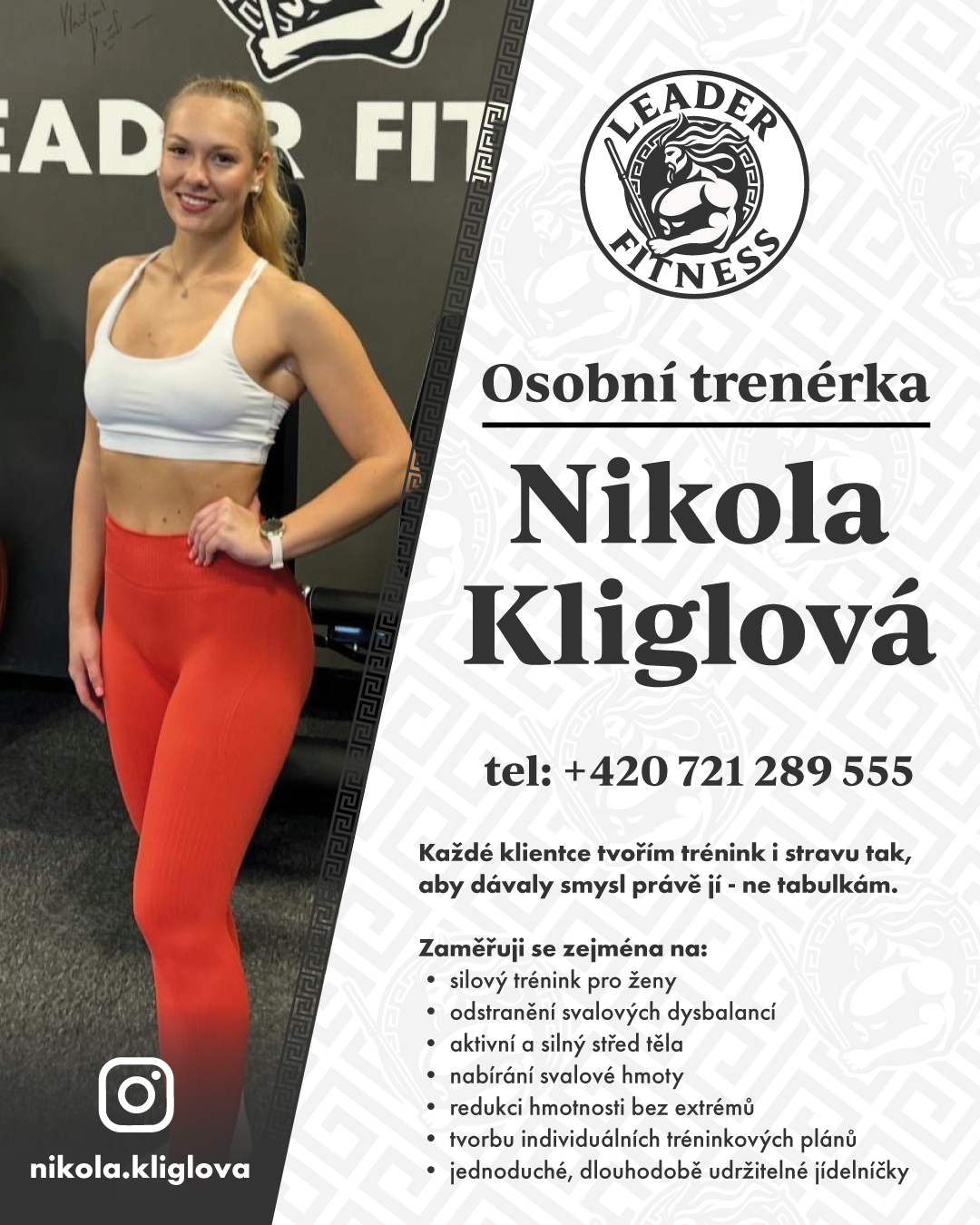 Osobní trenér Nikola Kliglová